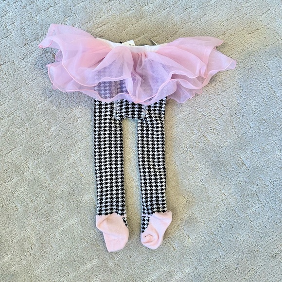 New! Ella Jackson :: My First Black Dress + Houndstooth Tights + Tutu Set - Picture 3 of 4